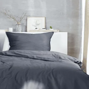 Giancasa Bettwäsche Uni Baumwolle Trend Verwaschener Look Unikat 123061-888 Anthrazit 12
