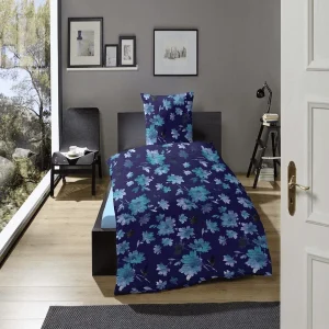Giancasa Mako-Satin-Bettwäsche 135x200cm Mit Reißverschluss 243148 Blau 6