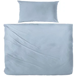 Giancasa Mako Satin Bettwäsche Dezente Karomuster 243500-345 Rauchblau 7