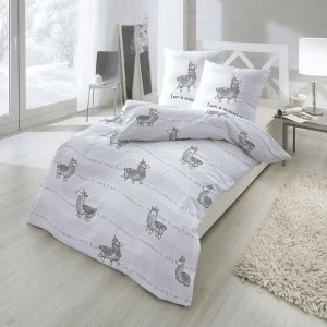 Giancasa Renforcé-Bettwäsche 135×200 Cm Und 80×80 Cm Kissenbezug Mit Reißverschluss 123062 Grau 6