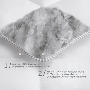 Hibboux® Kopfkissen & Bettdecke Pure Hygiene Set White 45