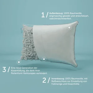 Hibboux® Kopfkissen & Bettdecke Vanilla Cotton Set Ecru 43