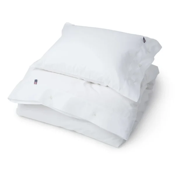 LEXINGTON Authentic Pin Point Oxford Bettwäsche-Bezug Uni – 155×220 Cm – White 1