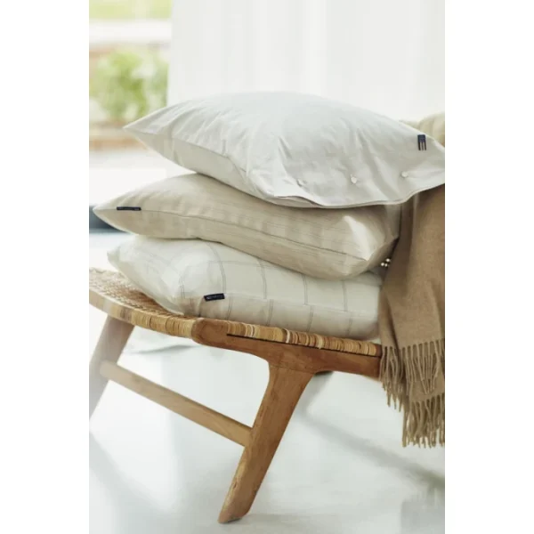 Lexington Pin Point Cotton Bettdecken-Bezug – 155×220 Cm – Beige 4