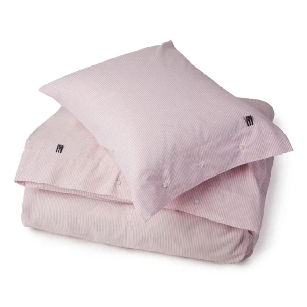 LEXINGTON Authentic Pin Point Oxford Bettwäsche-Bezug Streifen – 135×200 Cm – Pink/white 1