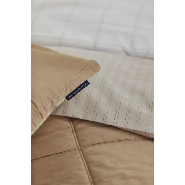 Lexington Checked Cotton/Lyocell Bettdecken-Bezug – 155×220 Cm – Off White/dark Blue 3
