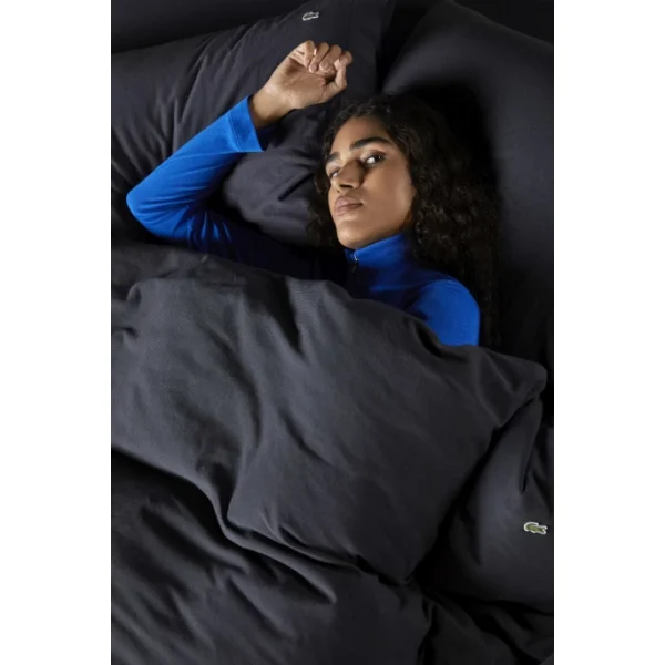 Lacoste L PIQUE Bettdeckenbezug – 155×220 Cm – Bitume 7