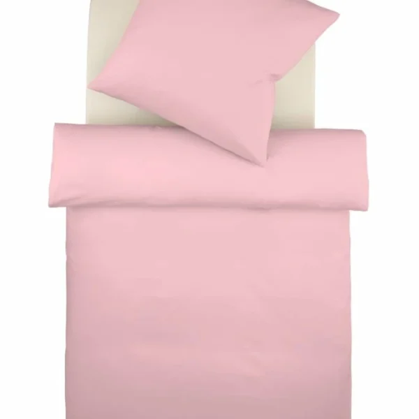 Fleuresse Colours Interlock Jersey Bettwäsche-Garnitur – 135×200 / 80×80 Cm – Rosé 1