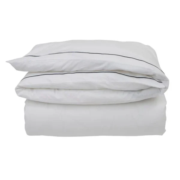 LEXINGTON Hotel Percale Bettdecken-Bezug – 135×200 Cm – White/blue 1