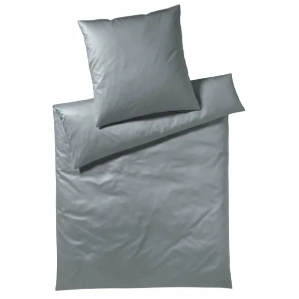 Elegante Solid Bettwäsche Aus Mako-Jersey – 135×200 / 80×80 Cm – Graphit 1