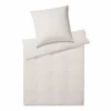 Elegante Solid Stripe Bettwäsche Aus Mako-Jersey – 135×200 / 80×80 Cm – Rose 8