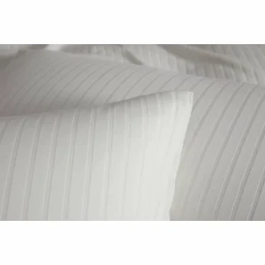 Elegante Solid Stripe Bettwäsche Aus Mako-Jersey – 135×200 / 80×80 Cm – Wollweiß 6