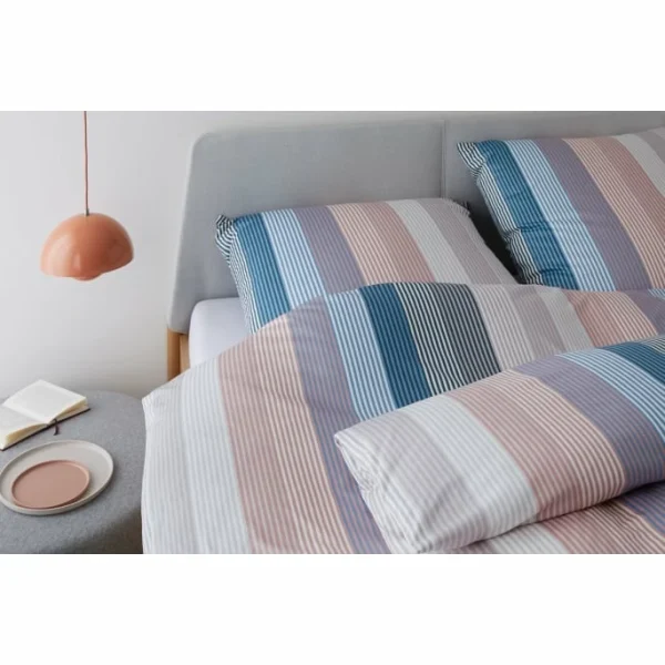 Elegante Brilliant Kopfkissenbezug Aus Mako-Jersey – 40×80 Cm – Blush-blue 4