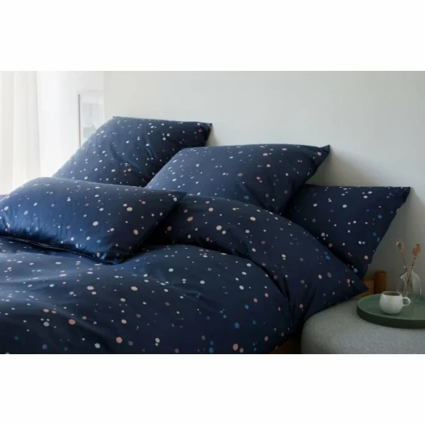Elegante Sprinkle Bettwäsche-Set Aus Mako-Jersey – 135×200 / 40×80 Cm – Nachtblau 3