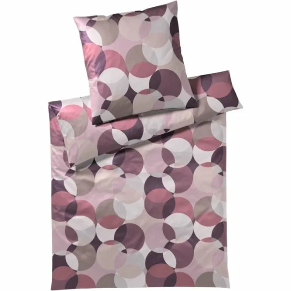 Elegante Patch Jersey Bettwäsche-Set Aus Mako-Jersey – 135×200 / 40×80 Cm – Bordeaux 1