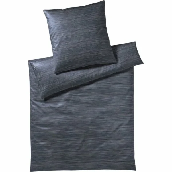 Elegante Motion Bettwäsche-Set Aus Mako-Jersey – 135×200 / 40×80 Cm – Graphit 1
