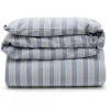Lexington Striped Bettdecken-Bezug Aus Lyocell/Baumwolle – 135×200 Cm – Blue/off White 16