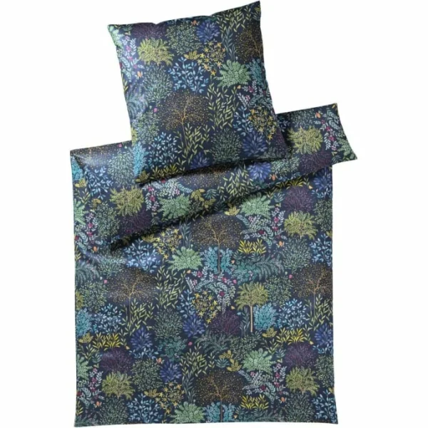 Elegante Serenade Jersey Bettwäsche-Set Aus Mako-Jersey – 135×200 / 40×80 Cm – Nachtblau 1