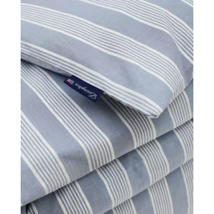 Lexington Striped Bettdecken-Bezug Aus Lyocell/Baumwolle – 135×200 Cm – Blue/off White 8