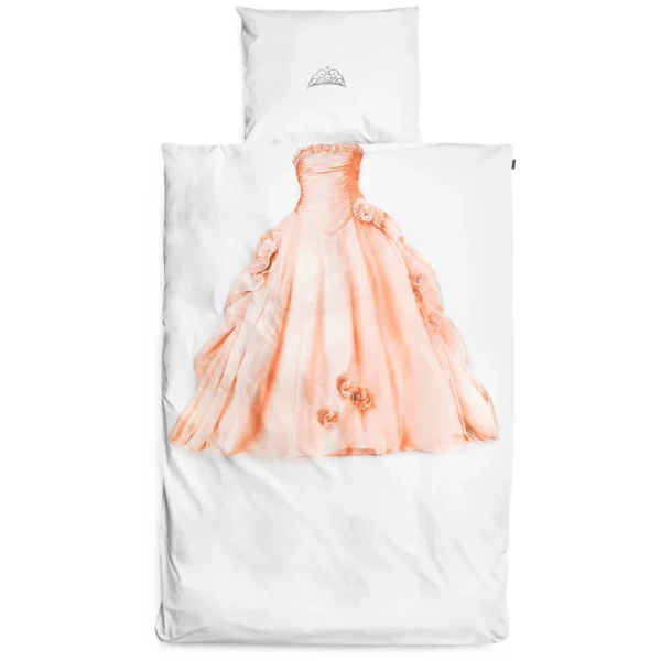 SNURK Princess Bettwäsche-Set Mit Prinzessin-Motiv – 135×200 / 80×80 Cm – Rosa 1