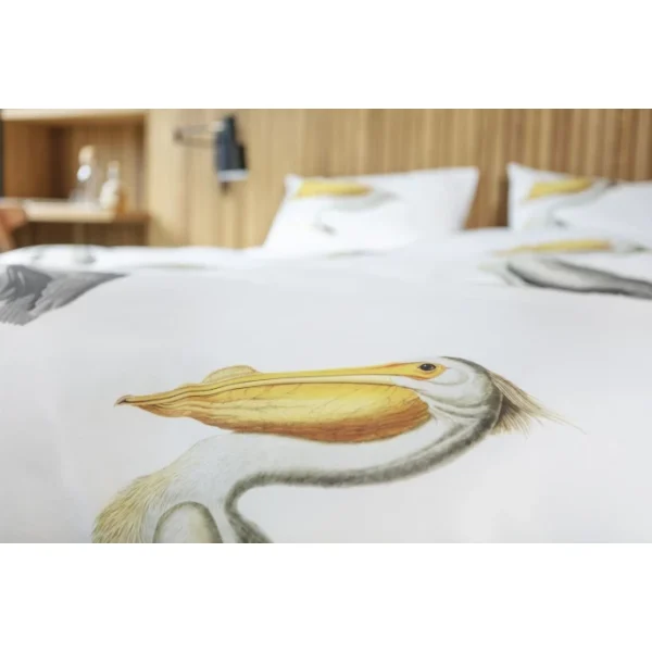SNURK PELICAN Bettwäsche-Set – 155×220 / 80×80 Cm – Weiß Mit Motiv 4