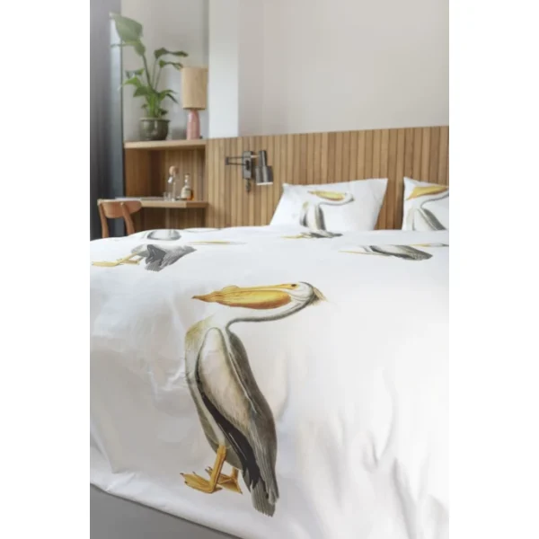 SNURK PELICAN Bettwäsche-Set – 155×220 / 80×80 Cm – Weiß Mit Motiv 5