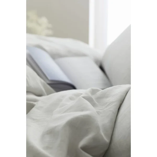Elegante Breeze Kinderbettwäsche Aus Halbleinen – 100×135 / 40×60 Cm – Kreide 3