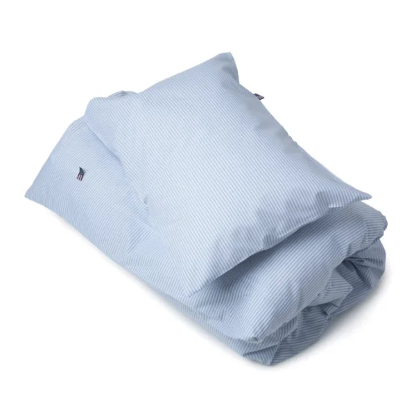 LEXINGTON American Baby Oxford Kinderbettbezug – 100×130 Cm – Blau-weiß Gestreift 1