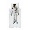 SNURK Astronaut Bettwäsche-Set – 155×200 / 80×80 Cm – Weiß Mit Motiv 17