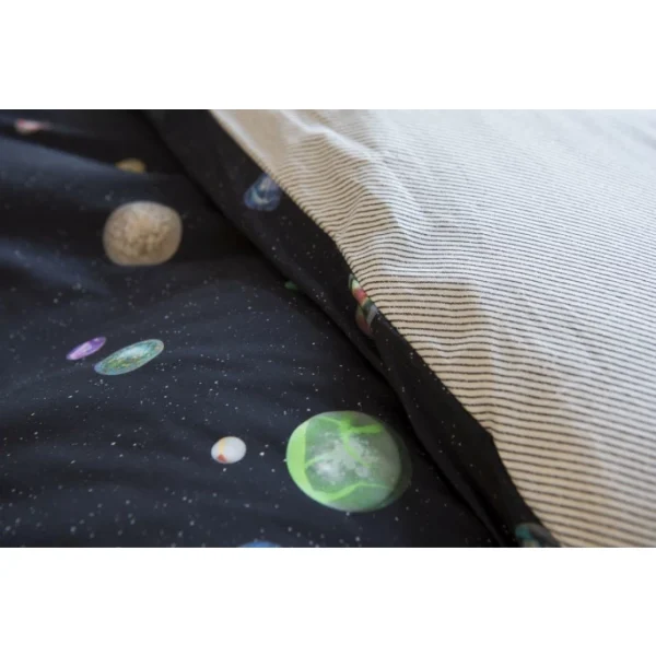 SNURK Marble Universe Planets Bettwäsche-Set – 155×220 / 80×80 Cm – Schwarz 5