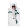 SNURK Shark Bettwäsche-Set – 155×220 / 80×80 Cm – Weiß Mit Motiv 14