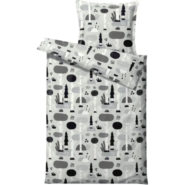 Södahl Magic Forest Kinderbettwäsche-Set – 100×140 / 40×45 Cm – Schwarz 1