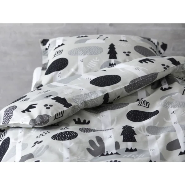 Södahl Magic Forest Kinderbettwäsche-Set – 100×140 / 40×45 Cm – Schwarz 3