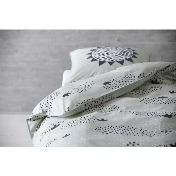 Södahl Raindrops-Kinderbettwäsche-Set – 100×140 / 40×45 Cm – Schwarz 3
