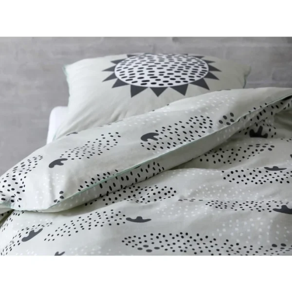 Södahl Raindrops-Kinderbettwäsche-Set – 100×140 / 40×45 Cm – Schwarz 4