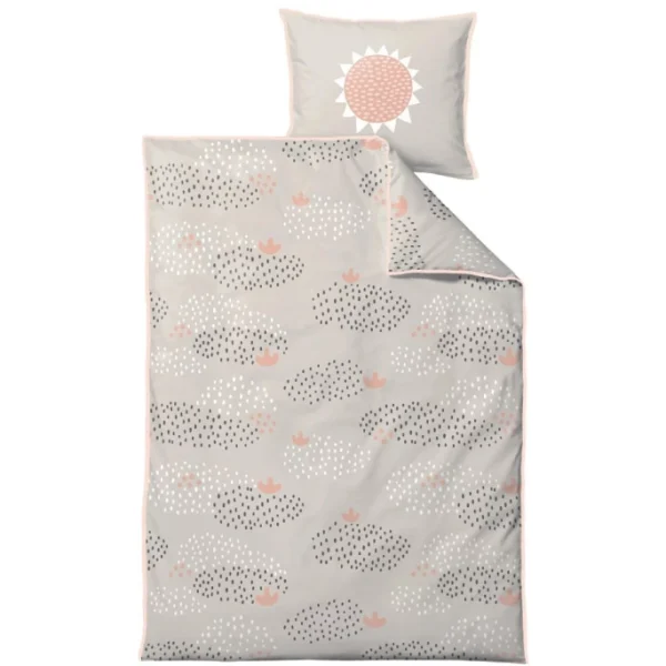 Södahl Raindrops-Kinderbettwäsche-Set – 70×100 / 40×45 Cm – Pastell 1