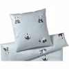Elegante Panda Bear Kinderbettwäsche Aus Mako-Satin – 100×135 / 40×60 Cm – Silber 5