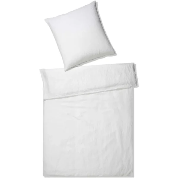 Elegante Breeze Kinderbettwäsche Aus Halbleinen – 100×135 / 40×60 Cm – Weiß 1