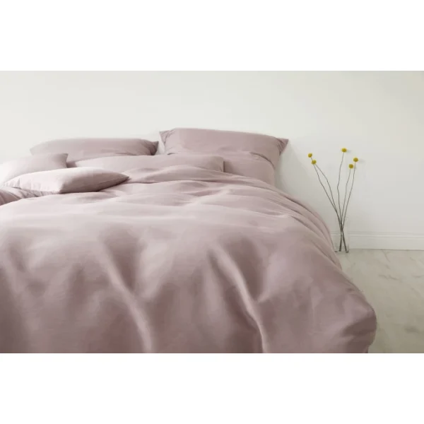Elegante Breeze Kinderbettwäsche Aus Halbleinen – 100×135 / 40×60 Cm – Blush 5