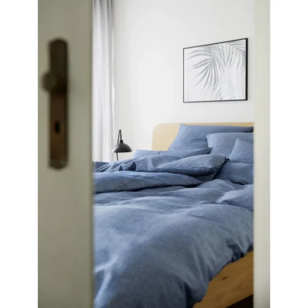 Elegante Breeze Kinderbettwäsche Aus Halbleinen – 100×135 / 40×60 Cm – Marine 4