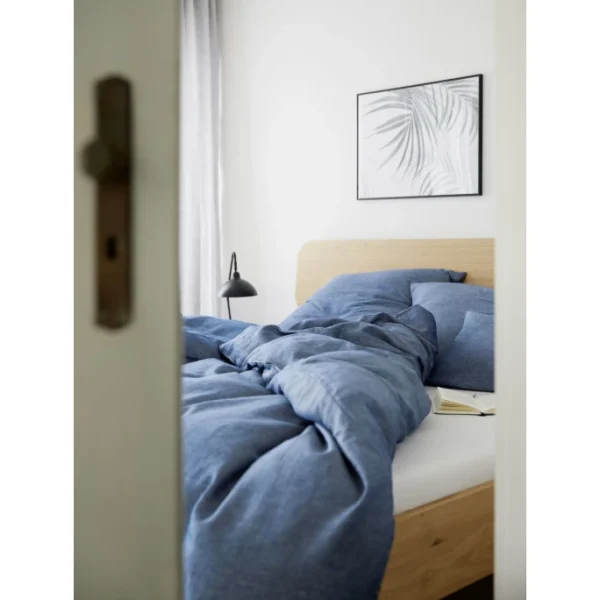 Elegante Breeze Kinderbettwäsche Aus Halbleinen – 100×135 / 40×60 Cm – Marine 5