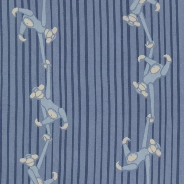 Kay Bojesen Babies Affe Baby Bettwäsche-Set Aus Baumwollsatin – 70×100 / 40×45 Cm – Blau 4