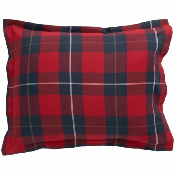 GANT Flannel Check Kopfkissenbezug – 40×80 Cm – Ruby Red 1