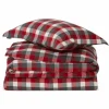 LEXINGTON Checked Cotton Flanell Bettwäsche-Set – 135×200 / 80×80 Cm – Red/dark Gray 7