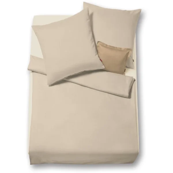 Fleuresse Lech Bettwäsche-Set Aus Flanell – 135×200 / 80×80 Cm – Beige 1