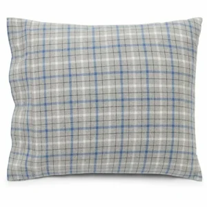 Lexington Checked Kopfkissen-Bezug Aus Flanell – 40×40 Cm – Gray Melange/blue/white 9