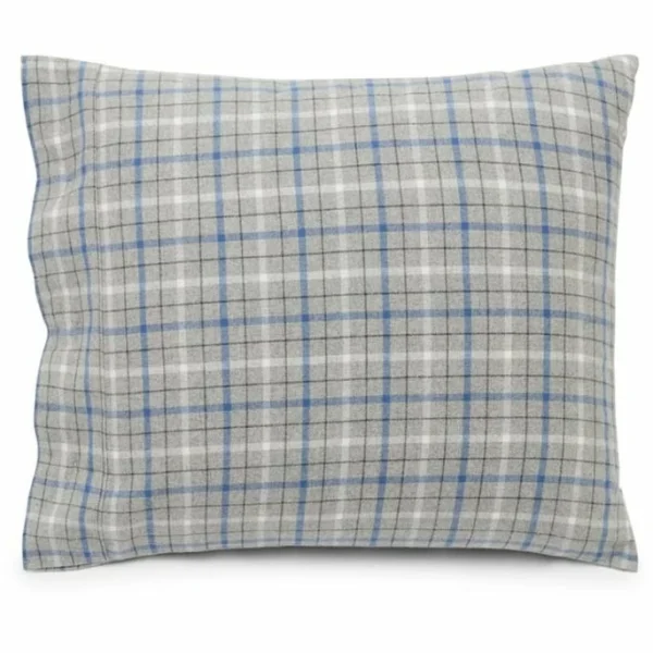 Lexington Checked Kopfkissen-Bezug Aus Flanell – 40×40 Cm – Gray Melange/blue/white 3
