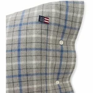 Lexington Checked Kopfkissen-Bezug Aus Flanell – 40×40 Cm – Gray Melange/blue/white 11