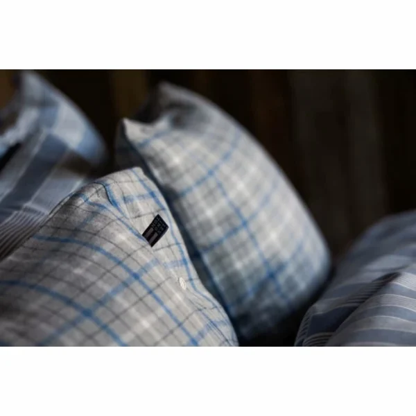 Lexington Checked Kopfkissen-Bezug Aus Flanell – 40×40 Cm – Gray Melange/blue/white 5