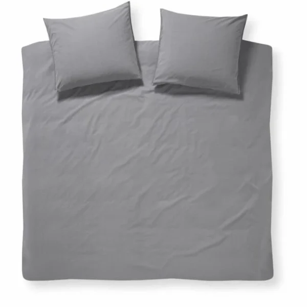 Damai Groove Flanell Bettwäsche-Set – 200×200 / 2x80x80 Cm – Anthracite 1